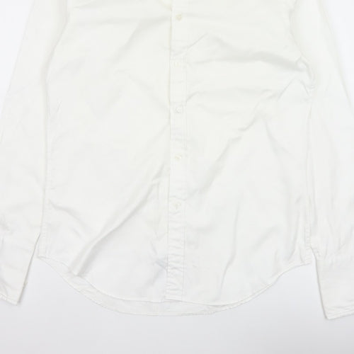 Van Heusen Men’s Ivory Fitted 16 Point Collar French Cuff Dress Shirt