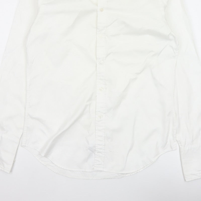Van Heusen Men’s Ivory Fitted 16 Point Collar French Cuff Dress Shirt