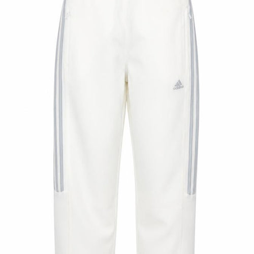 Adidas Women White UK 10 Three Stripe Lined Jogger Trousers