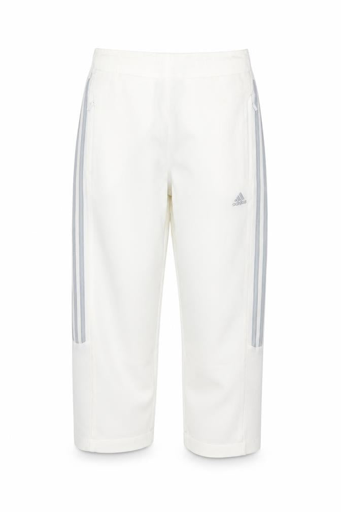 Adidas Women White UK 10 Three Stripe Lined Jogger Trousers