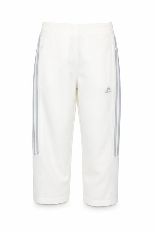 Adidas Women White UK 10 Three Stripe Lined Jogger Trousers