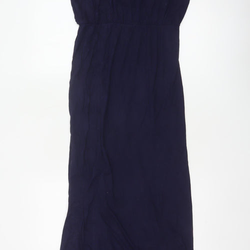Gap Women’s Blue M Rayon Maxi Dress Adjustable Strappy Scoop Neck