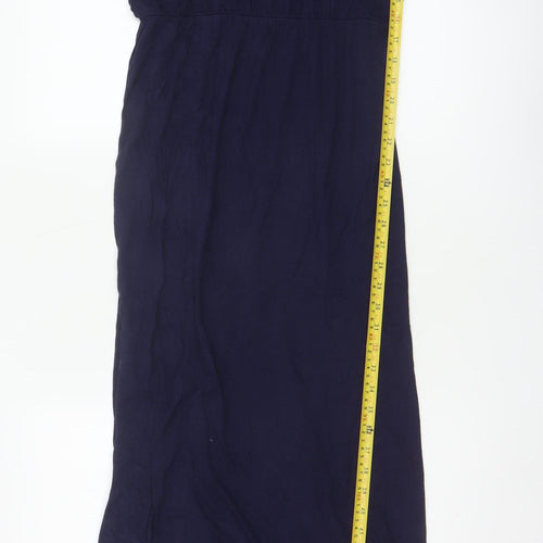 Gap Women’s Blue M Rayon Maxi Dress Adjustable Strappy Scoop Neck