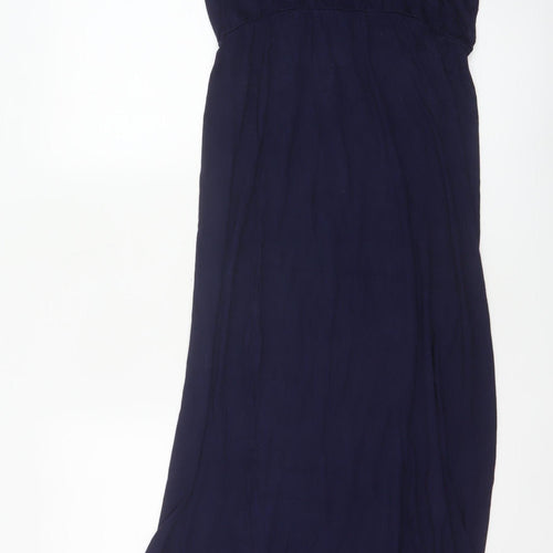 Gap Women’s Blue M Rayon Maxi Dress Adjustable Strappy Scoop Neck