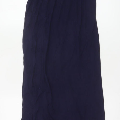 Gap Women’s Blue M Rayon Maxi Dress Adjustable Strappy Scoop Neck