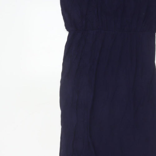 Gap Women’s Blue M Rayon Maxi Dress Adjustable Strappy Scoop Neck