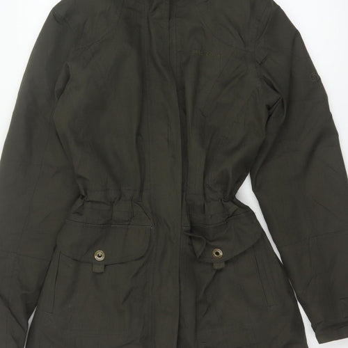 Craghoppers Women’s Black UK 10 Long Hooded Faux Fur Trim Parka Coat