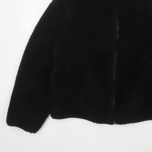 New Look Women’s Black Teddy Fleece Full Zip Jacket Size L