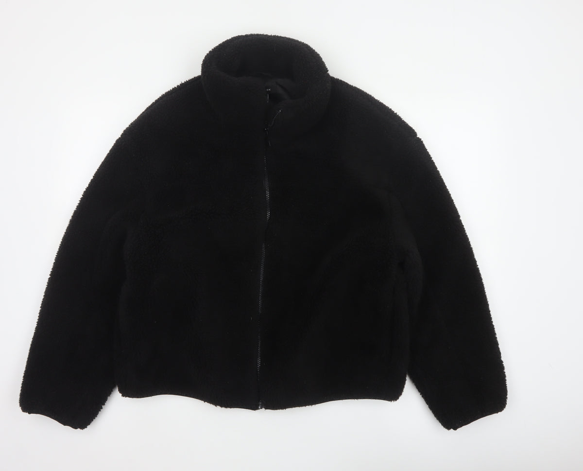 New Look Women’s Black Teddy Fleece Full Zip Jacket Size L