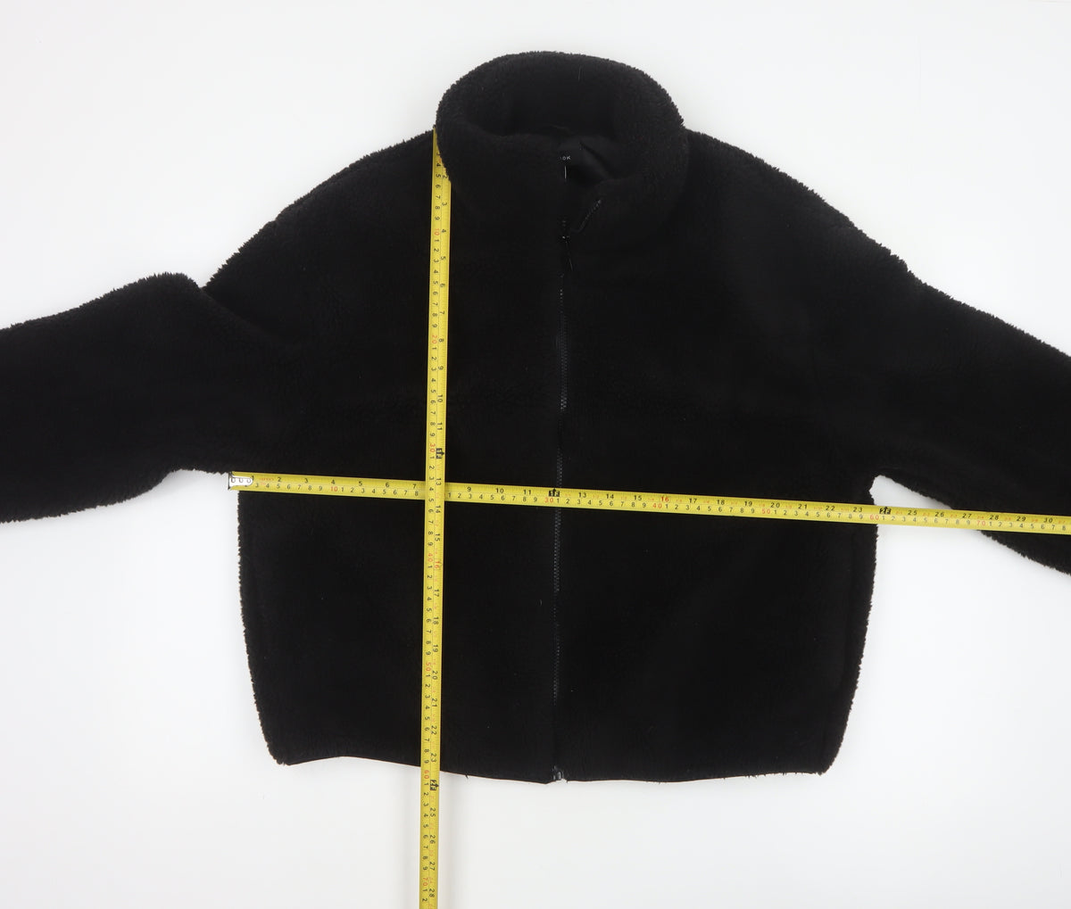 New Look Women’s Black Teddy Fleece Full Zip Jacket Size L
