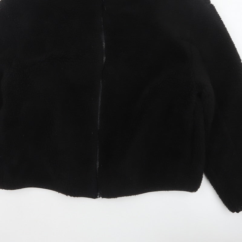 New Look Women’s Black Teddy Fleece Full Zip Jacket Size L