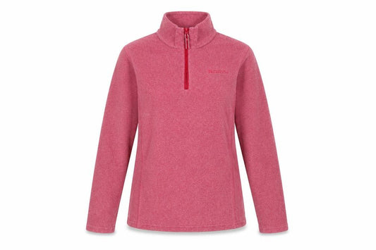 Front view of Mountain Warehouse Women’s Pink UK 12 1/4 Zip Sweatshirt