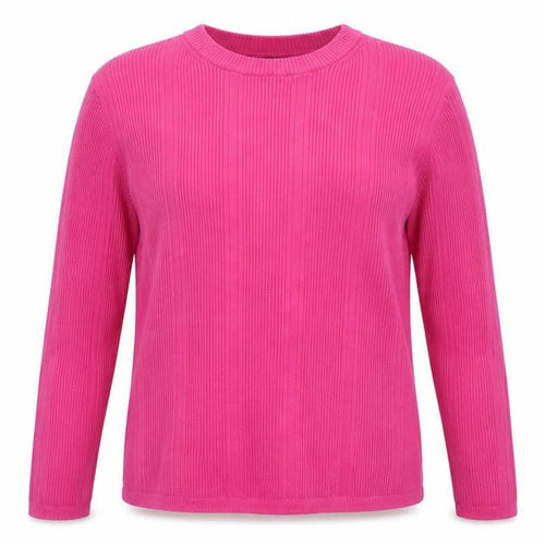 Marks and Spencer Women’s Pink Ribbed Crew Neck Jumper Size 18