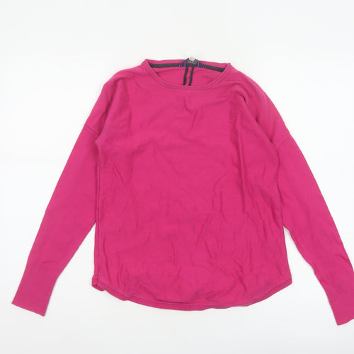 Joules Women’s Pink UK 6 Round Neck Knit Pullover Jumper Logo