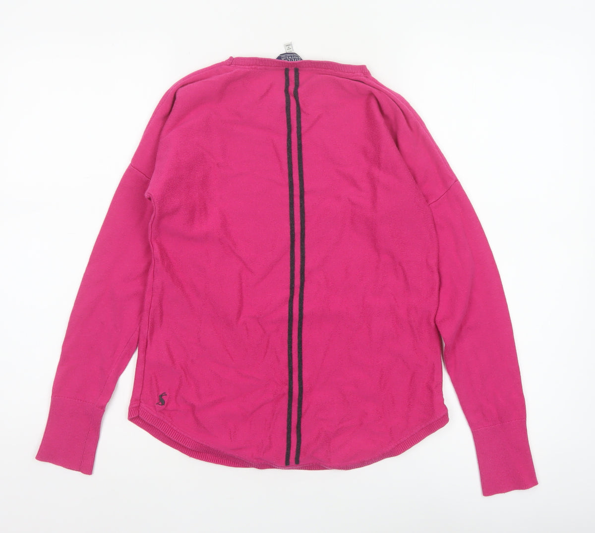 Joules Women’s Pink UK 6 Round Neck Knit Pullover Jumper Logo