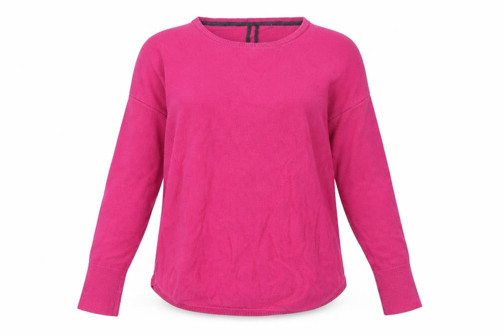 Joules Women’s Pink UK 6 Round Neck Knit Pullover Jumper Logo