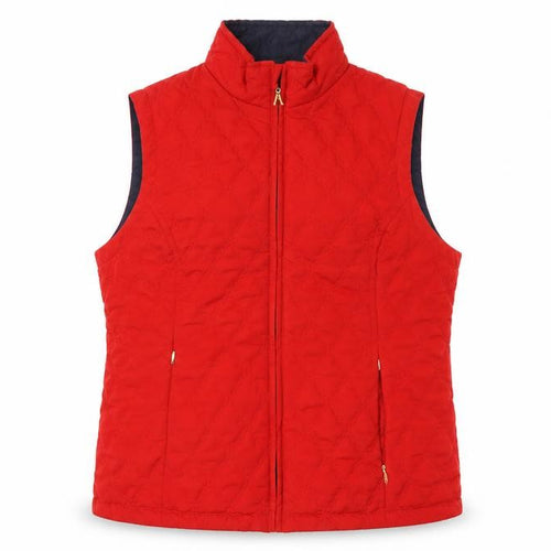 Dash Women Red UK 18 Quilted Padded Zip Waistcoat Gilet