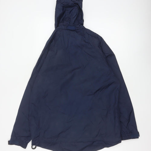 Wynnster Men's Blue Small Hooded Stowaway Waterproof Rain Jacket