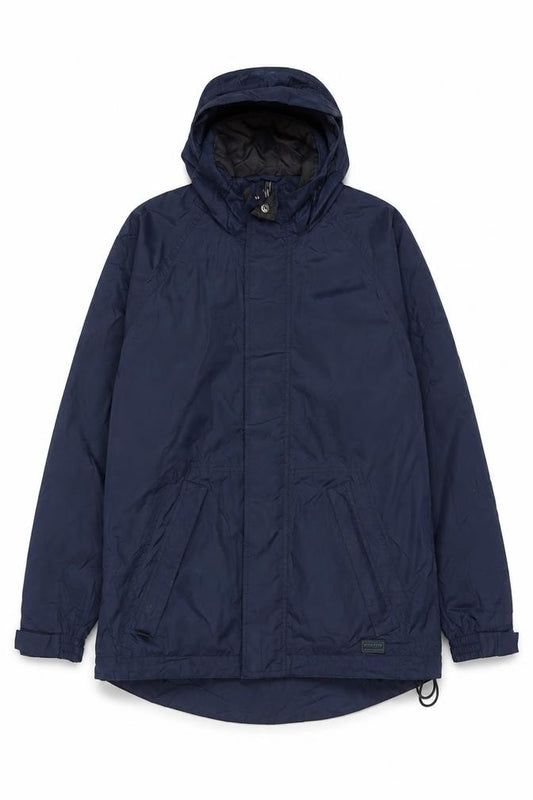 Wynnster Men's Blue Small Hooded Stowaway Waterproof Rain Jacket