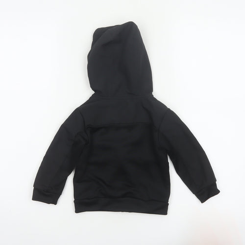 adidas Unisex Baby Black 9-12 Months Hooded Full Zip Track Jacket
