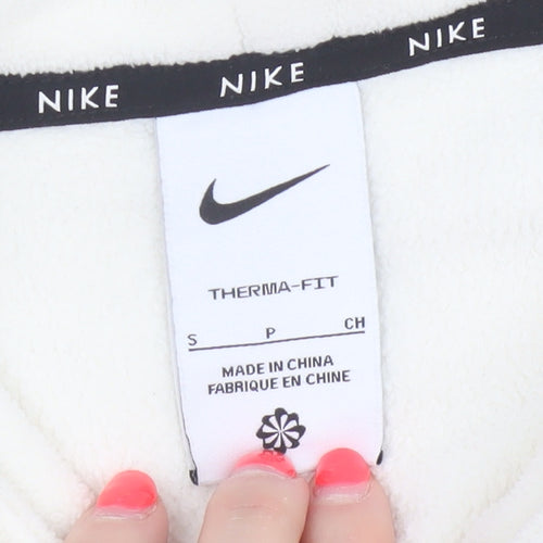 Nike Women’s Ivory S Therma-FIT 1/4 Zip Fleece Sweatshirt Pockets