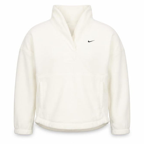 Nike Women’s Ivory S Therma-FIT 1/4 Zip Fleece Sweatshirt Pockets