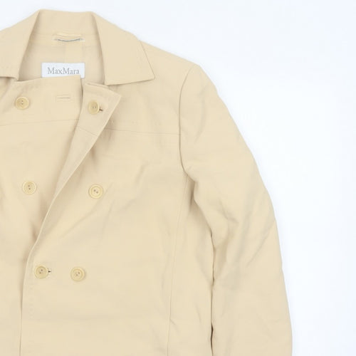 Max Mara Women’s Beige UK 12 Cropped Double-Breasted Jacket