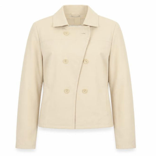 Max Mara Women’s Beige UK 12 Cropped Double-Breasted Jacket