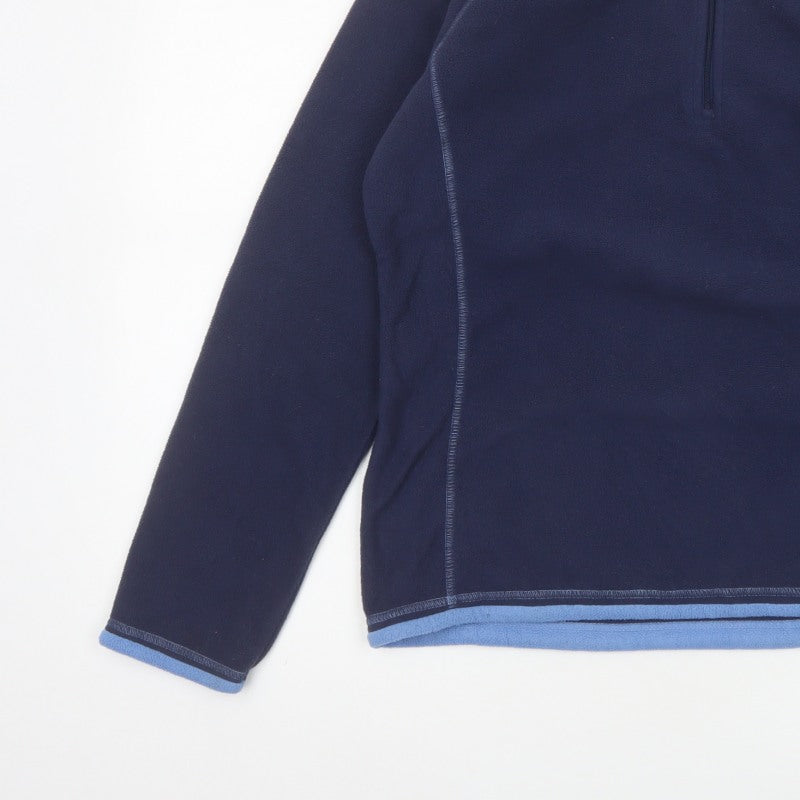 Additional view of Mountain Warehouse Women Blue UK 14 Fleece Half Zip Pullover Sweatshirt