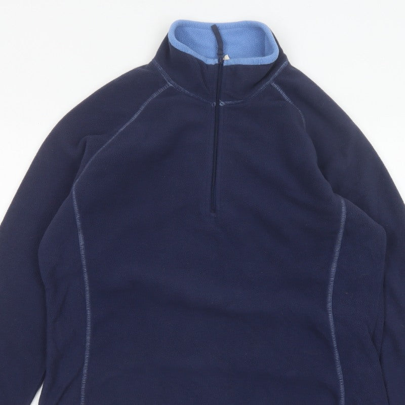 Additional view of Mountain Warehouse Women Blue UK 14 Fleece Half Zip Pullover Sweatshirt