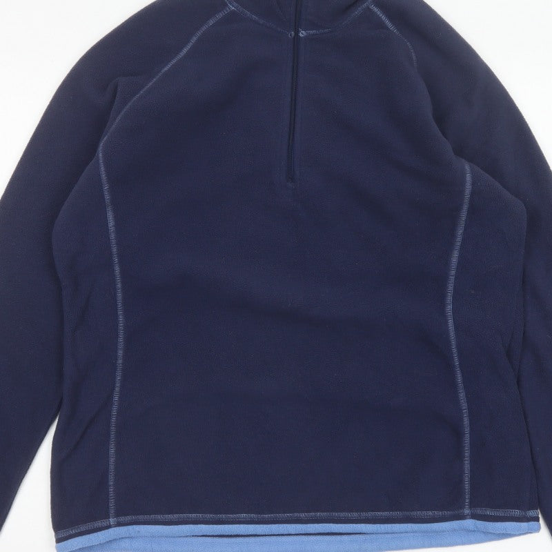 Additional view of Mountain Warehouse Women Blue UK 14 Fleece Half Zip Pullover Sweatshirt