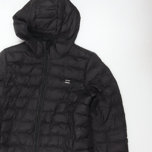Levi's Women’s Black S Hooded Quilted Puffer Jacket Full Zip