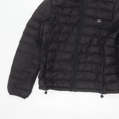Levi's Women’s Black S Hooded Quilted Puffer Jacket Full Zip