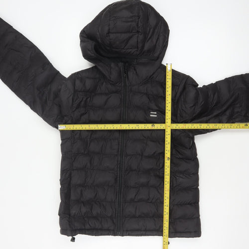 Levi's Women’s Black S Hooded Quilted Puffer Jacket Full Zip