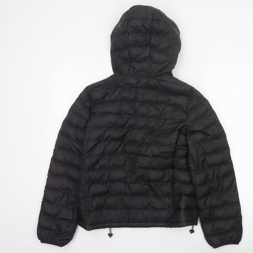 Levi's Women’s Black S Hooded Quilted Puffer Jacket Full Zip