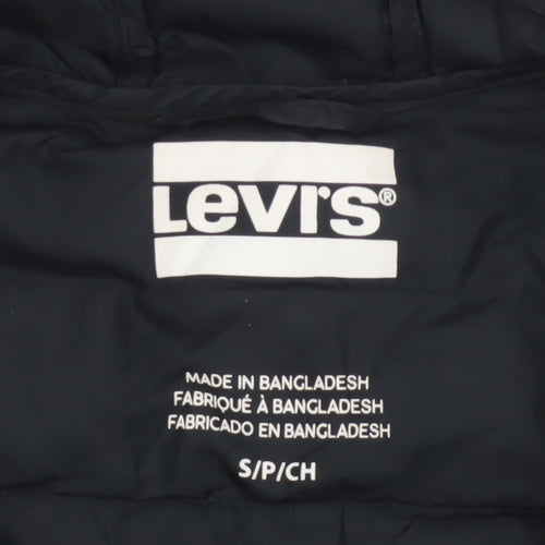 Levi's Women’s Black S Hooded Quilted Puffer Jacket Full Zip