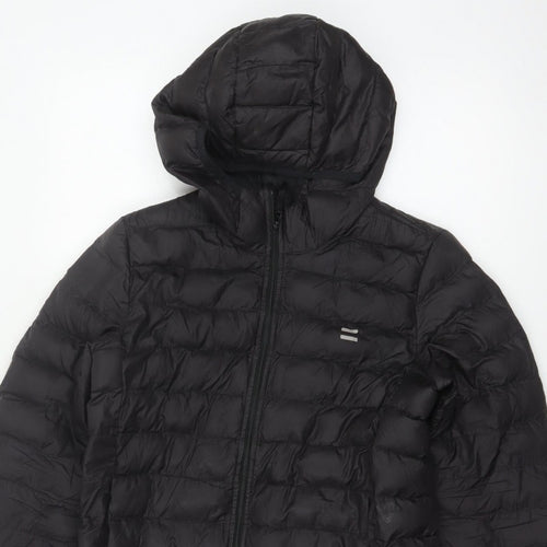 Levi's Women’s Black S Hooded Quilted Puffer Jacket Full Zip