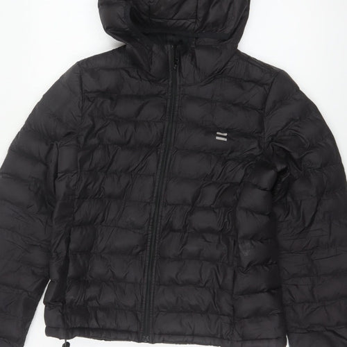 Levi's Women’s Black S Hooded Quilted Puffer Jacket Full Zip