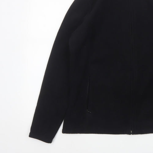 Marks and Spencer Women Black UK 16 Fleece Full Zip Jacket Pockets