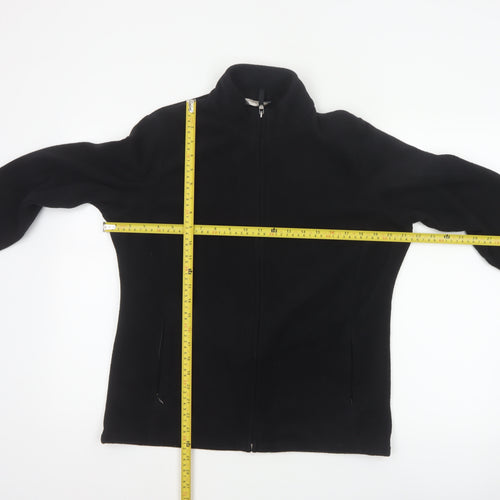 Marks and Spencer Women Black UK 16 Fleece Full Zip Jacket Pockets