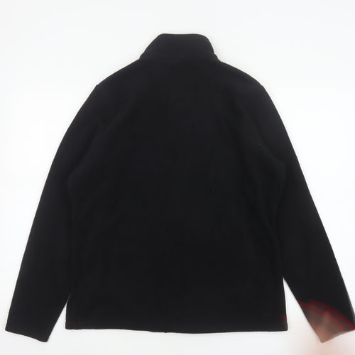 Marks and Spencer Women Black UK 16 Fleece Full Zip Jacket Pockets