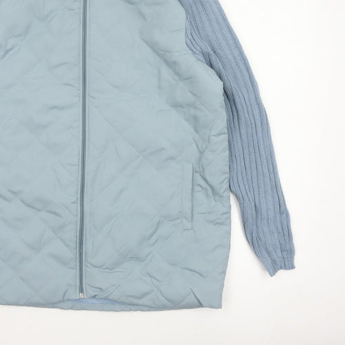 Anne de Lançay Women’s Blue M Quilted Knit Sleeve Zip Jacket