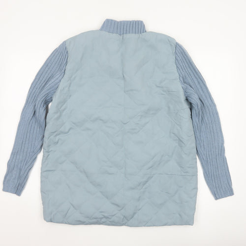 Anne de Lançay Women’s Blue M Quilted Knit Sleeve Zip Jacket