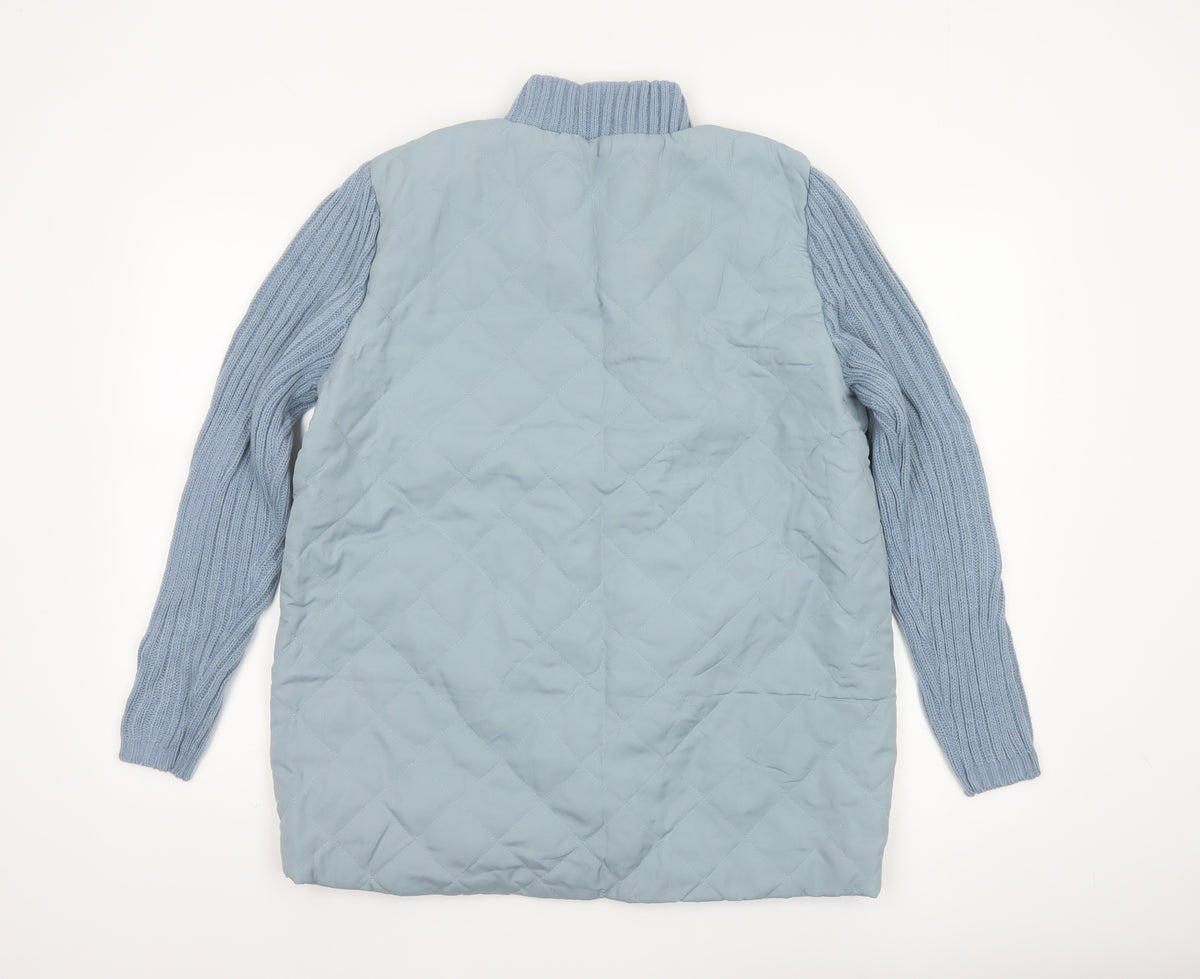 Anne de Lançay Women’s Blue M Quilted Knit Sleeve Zip Jacket