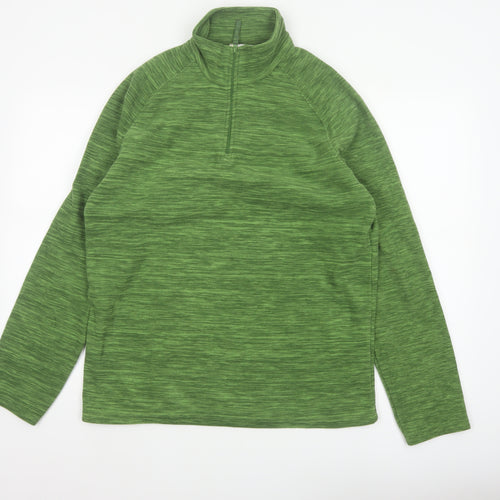 Mountain Warehouse Men’s Green M 1/4 Zip Fleece Sweatshirt Hiking
