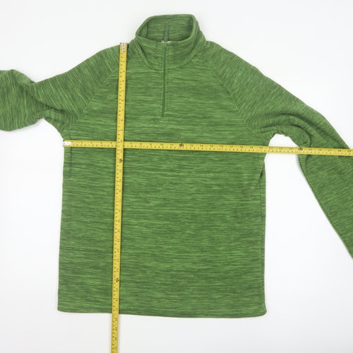 Mountain Warehouse Men’s Green M 1/4 Zip Fleece Sweatshirt Hiking