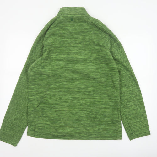 Mountain Warehouse Men’s Green M 1/4 Zip Fleece Sweatshirt Hiking