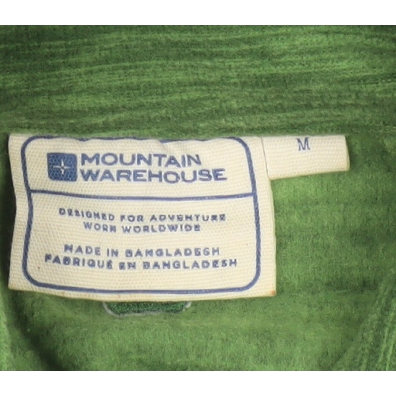 Mountain Warehouse Men’s Green M 1/4 Zip Fleece Sweatshirt Hiking
