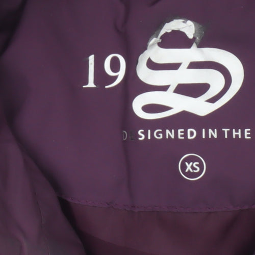 1968 Women’s Purple XS Quilted Padded Bodywarmer Gilet Zip Pockets