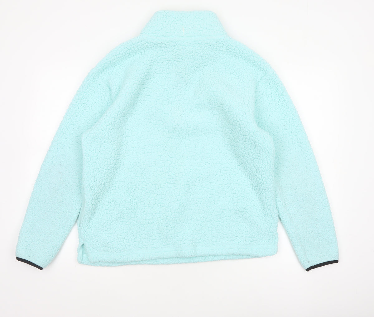 Victoria's Secret PINK Women Blue UK 10 1/4 Zip Fleece Sweatshirt